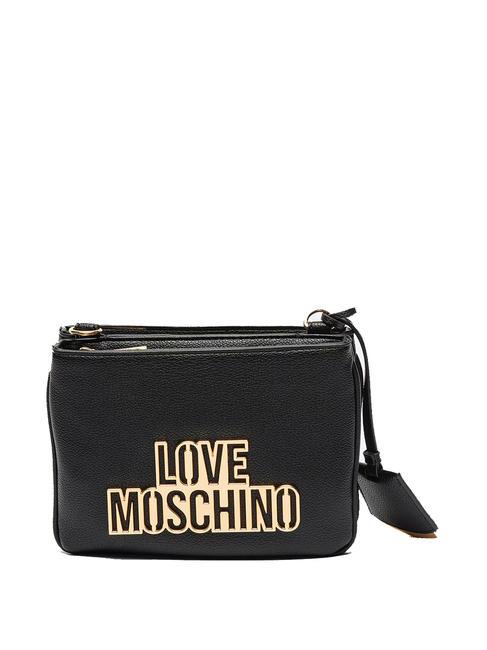 LOVE MOSCHINO METALLIC LOGO Umhängetasche Schwarz - Damentaschen