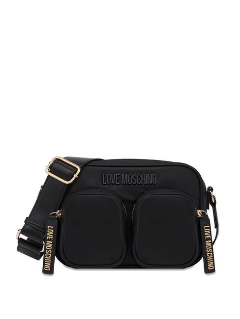 LOVE MOSCHINO EASY GO Umhängetasche aus Nylon Schwarz - Damentaschen