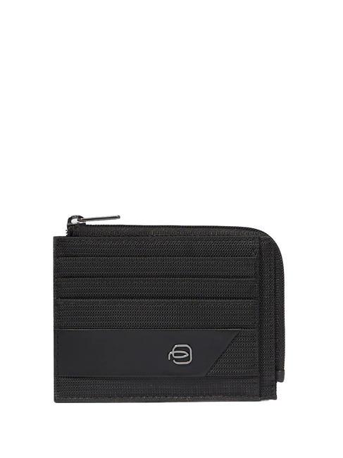 PIQUADRO LIKO Münzbeutel/Kartenhalter Schwarz - Brieftaschen Herren