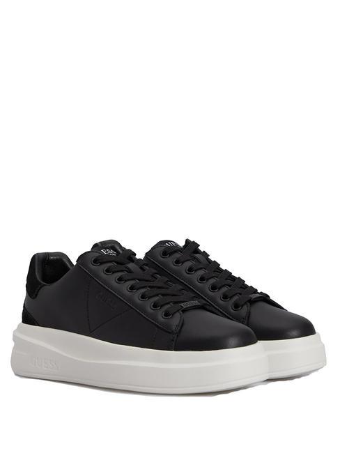 GUESS ELBINA Ledersneaker SCHWARZ - Damenschuhe