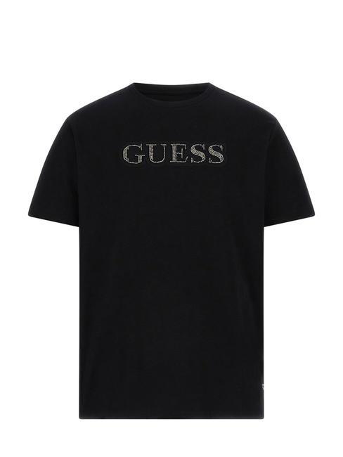 GUESS EMBELLISHED LOGO  Baumwoll-T-Shirt jetbla - Herren-T-Shirts