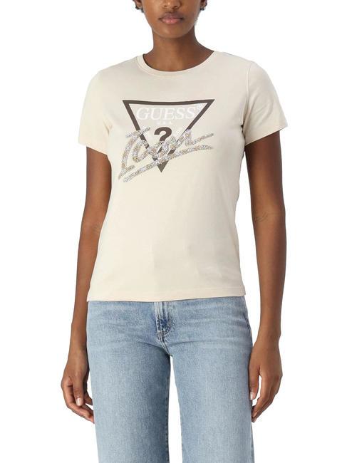 GUESS SS CN ICON  Baumwoll-T-Shirt Perlenauster - T-Shirts und Tops für Damen