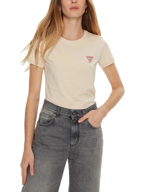 GUESS MINI TRIANGLE Schmal geschnittenes T-Shirt Perlenauster - T-Shirts und Tops für Damen