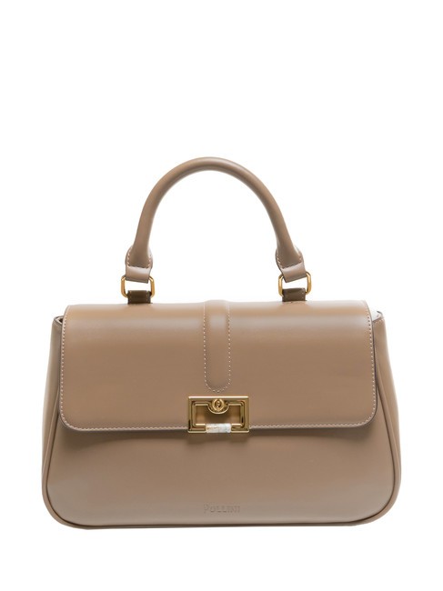 POLLINI DAMA S Handtasche mit Schultergurt Taupe - Damentaschen