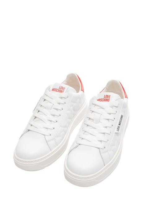 LOVE MOSCHINO BOLD 40 Ledersneaker weiß/lack - Damenschuhe