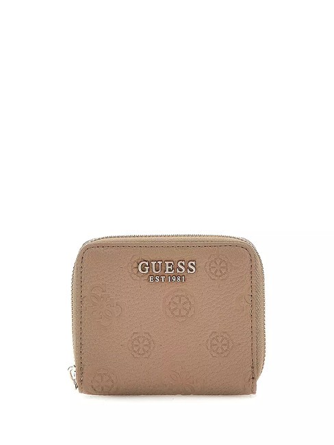 GUESS CRESIDIA  Mini-Geldbörse mit umlaufendem Reißverschluss dunkles Taupe - Brieftaschen Damen