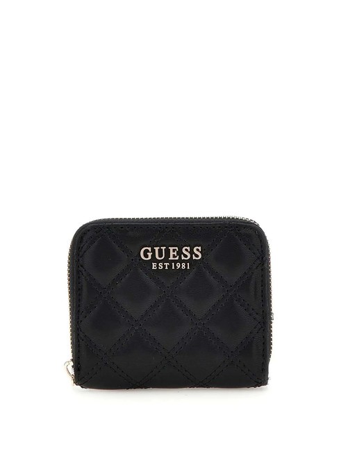 GUESS GIULLY  Mini-Geldbörse mit umlaufendem Reißverschluss SCHWARZ - Brieftaschen Damen