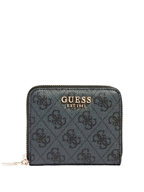 GUESS LAUREL 4G Mini-Geldbörse mit umlaufendem Reißverschluss Kohle - Brieftaschen Damen