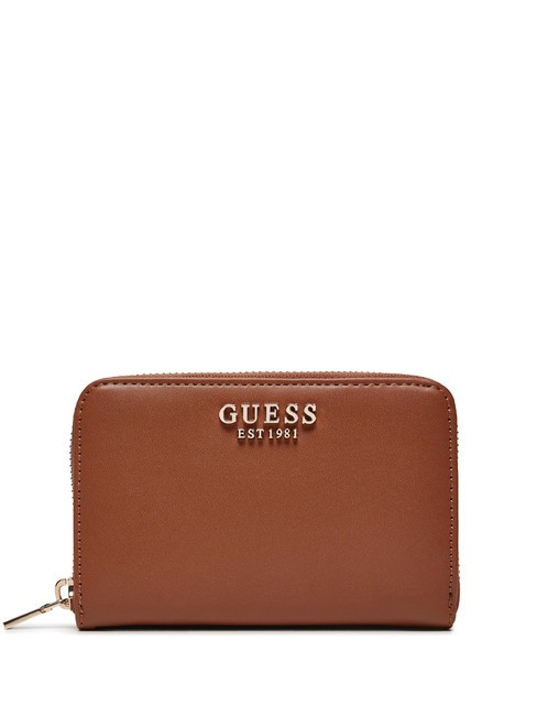 GUESS LAUREL  Mittelgroße Geldbörse mit Reißverschluss COGNAC - Brieftaschen Damen