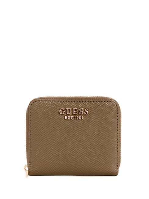 GUESS LAUREL  Kleine Geldbörse mit umlaufendem Reißverschluss dunkles Taupe - Brieftaschen Damen