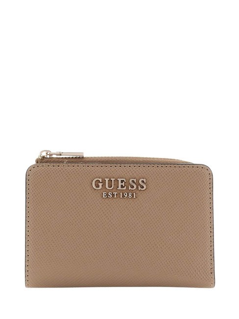 GUESS LAUREL Saffiano Geldbörse  dunkles Taupe - Brieftaschen Damen