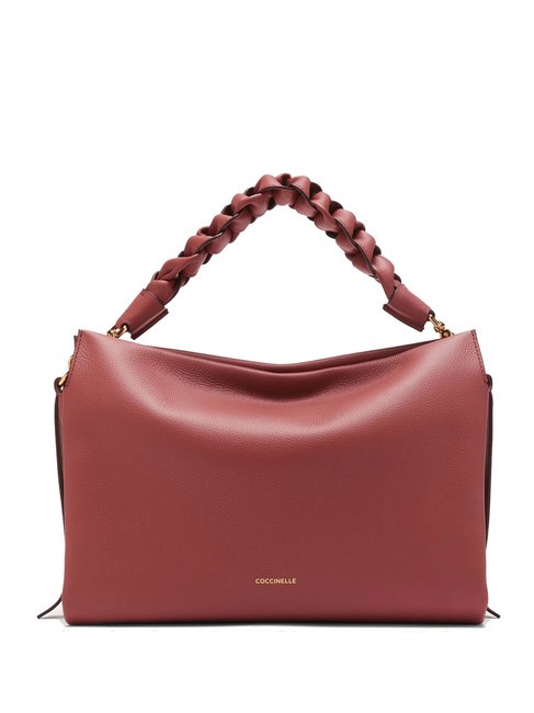 COCCINELLE BOHEME Handtasche, mit Schultergurt, aus Leder brandy/gren.red - Damentaschen