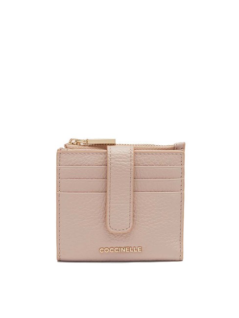 COCCINELLE METALLIC SOFT Mini-Geldbörse aus Leder Rosetten - Brieftaschen Damen