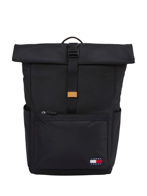 TOMMY HILFIGER TOMMY JEANS ESSENTIAL DAILY  Rolltop-Rucksack, 13-Zoll-PC-Halterung Schwarz - Rucksäcke für Schule &amp; Freizeit