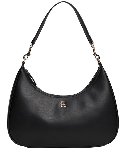 TOMMY HILFIGER REFINED Schulter-Hobo-Tasche Schwarz - Damentaschen