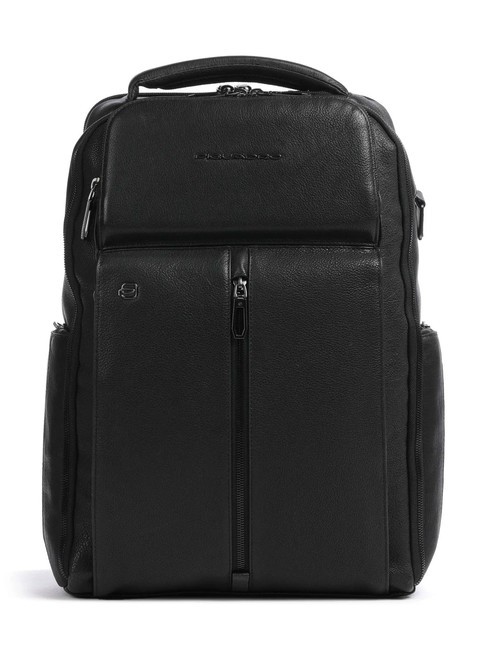 PIQUADRO WOLLEM Lederrucksack für 15,6-Zoll-Laptop Schwarz - PC-Rucksäcke