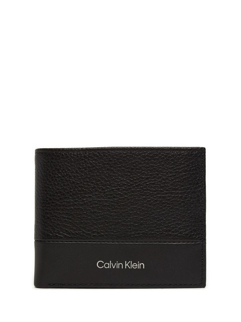 CALVIN KLEIN SUBTLE MIX Ledergeldbörse ck schwarzes Saffiano - Brieftaschen Herren