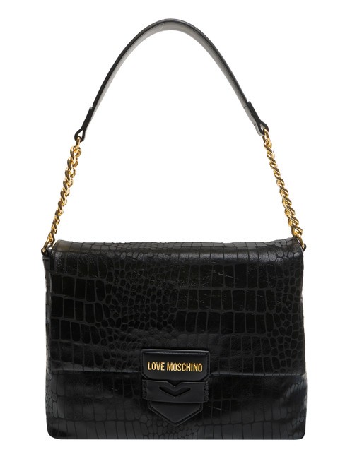 LOVE MOSCHINO CROCO Umhängetasche Schwarz - Damentaschen