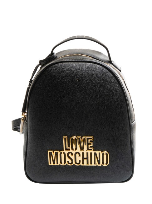 LOVE MOSCHINO GOLD LOGO Rucksack Schwarz - Damentaschen