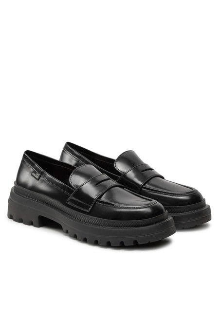 LOVE MOSCHINO HER  Mokassins aus Leder Schwarz - Damenschuhe