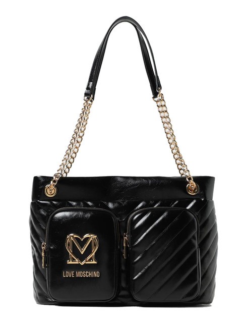 LOVE MOSCHINO CITY POCKETS Gesteppte Einkaufstasche Schwarz - Damentaschen