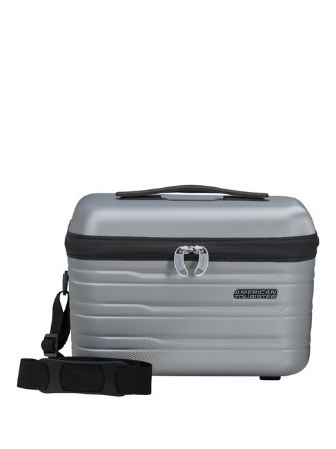 AMERICAN TOURISTER FLASHLINE Stabiler Kosmetikkoffer mit Schultergurt Himmelssilber - Beauty-Case