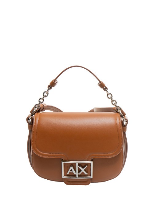 ARMANI EXCHANGE A|X BUCKLE Mini-Rundtasche mit Schultergurt Whiskey - Damentaschen