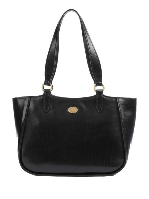 THE BRIDGE DORA Shopper-Tasche aus Leder Schwarzes Gold - Damentaschen