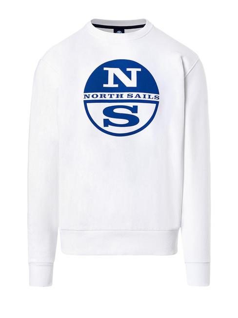 NORTH SAILS N|S LOGO Sweatshirt aus Baumwolle mit Rundhalsausschnitt Weiß - Sweatshirts Herren