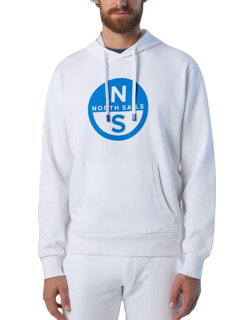 NORTH SAILS BASIC Kapuzenpullover mit Logo-Print Weiß - Sweatshirts Herren