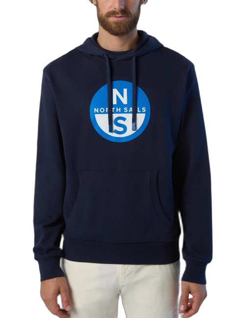 NORTH SAILS BASIC Kapuzenpullover mit Logo-Print Navy blau - Sweatshirts Herren