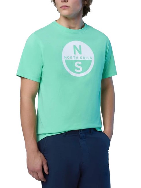 NORTH SAILS BASIC T-Shirt aus Baumwolle mit Logo-Print Frühlingsknospe - Herren-T-Shirts