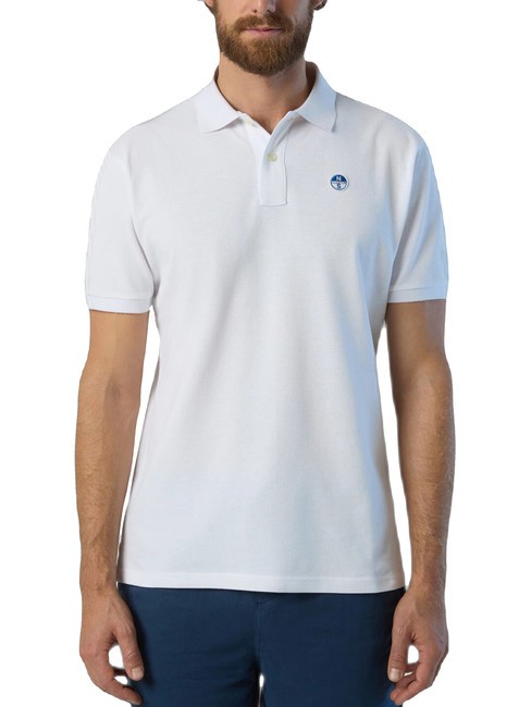 NORTH SAILS BASIC Kurzarm-Poloshirt aus Baumwolle Weiß - Herren-Polo-Shirts/Herren-Polo-Shirt/Herrenpoloshirt/Herrenpoloshirts