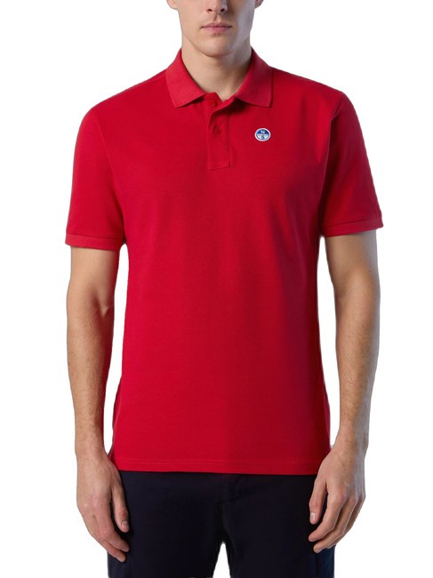 NORTH SAILS BASIC Kurzarm-Poloshirt aus Baumwolle Rot - Herren-Polo-Shirts/Herren-Polo-Shirt/Herrenpoloshirt/Herrenpoloshirts