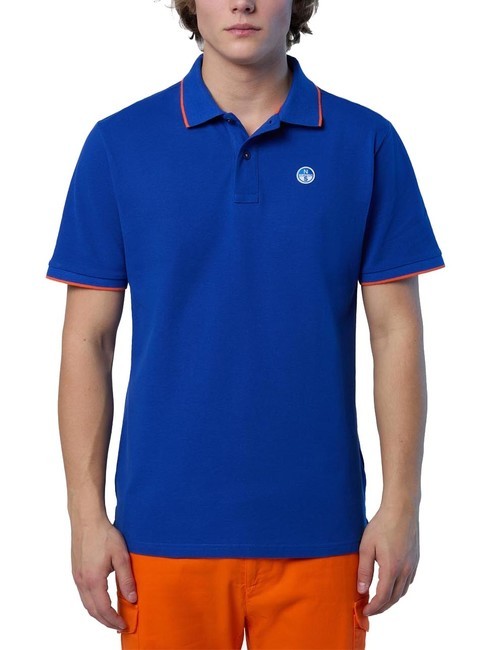 NORTH SAILS COLLAR STRIPED Kurzarm-Poloshirt aus Baumwolle Surfblau - Herren-Polo-Shirts/Herren-Polo-Shirt/Herrenpoloshirt/Herrenpoloshirts