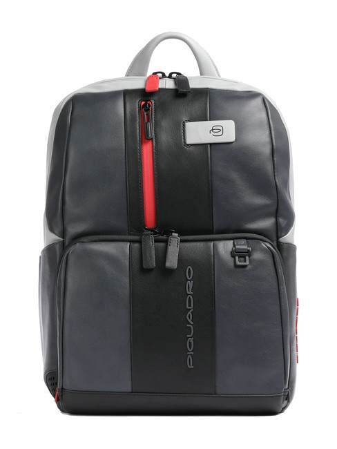 PIQUADRO BAG MOTIC Laptop-Rucksack 14 ", aus Leder Grau - PC-Rucksäcke