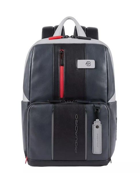 PIQUADRO URBAN  14-Zoll-Laptop-Rucksack aus Leder Grau - PC-Rucksäcke