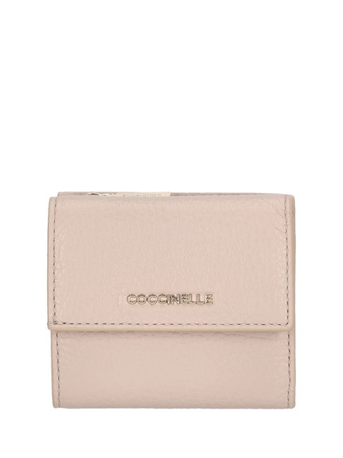 COCCINELLE METALLIC SOFT Portemonnaie aus genarbtem Leder Rosetten - Brieftaschen Damen