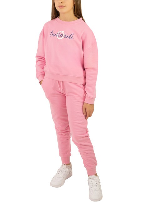 TRUSSARDI FLESHI Trainingsanzug aus Sweatshirt und Hose Beconia rosa - Trainingsanzüge für Kinder