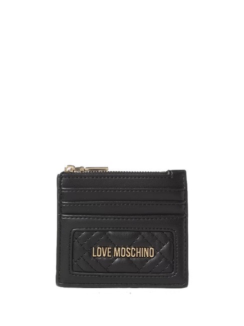 LOVE MOSCHINO QUILTED  Kartenhalter / Geldbörse  Schwarz - Brieftaschen Damen