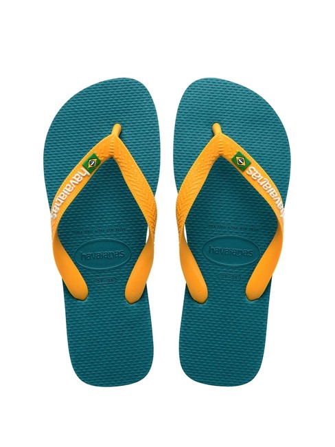 HAVAIANAS BRASIL LOGO Flip-Flops für Herren grüne Atmosphäre - Schuhe Unisex