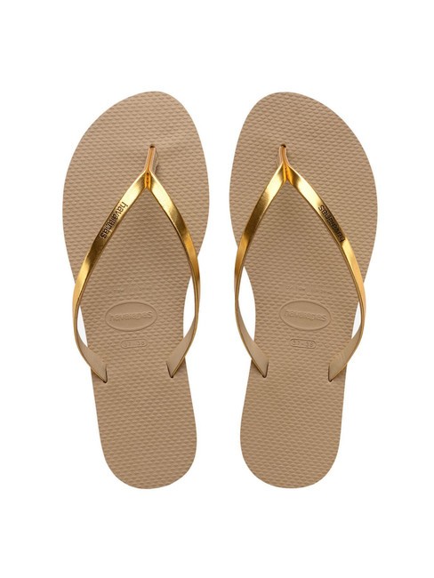 HAVAIANAS YOU METALLIC Flip-Flops aus Gummi goldener Sandmetallic - Damenschuhe