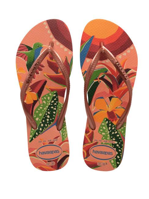 HAVAIANAS  SLIM TROPICAL Flip-Flops Pfirsich - Damenschuhe