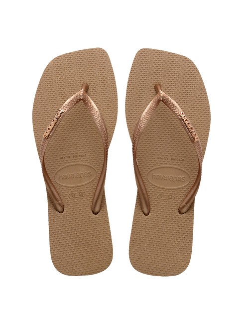 HAVAIANAS SQUARE LOGO Flip-Flops Roségold - Damenschuhe