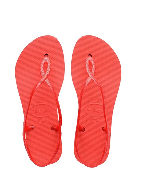 HAVAIANAS LUNA FLATFORM Flache Flip-Flop-Sandale Lachs - Damenschuhe