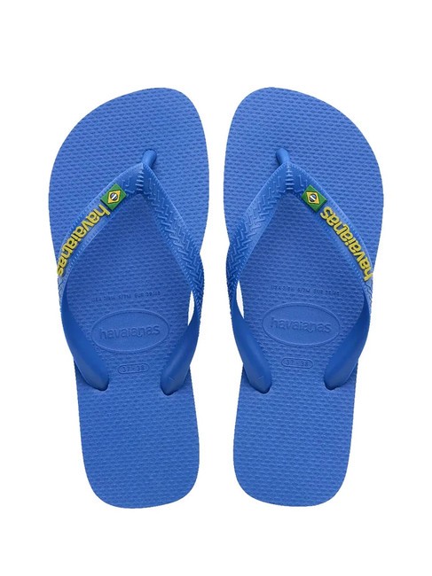 HAVAIANAS BRASIL LOGO NEON Flip-Flops Sternblau/Sternblau - Schuhe Unisex