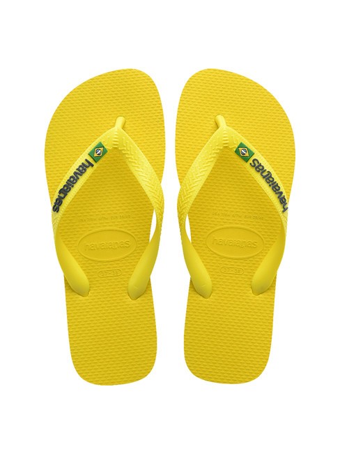 HAVAIANAS BRASIL LOGO NEON Flip-Flops Zitrusgelb/Zitrusgelb - Schuhe Unisex