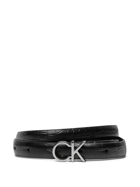 CALVIN KLEIN DAILY Ledergürtel ck schwarzer Krokus - Gürtel