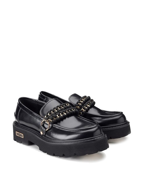 CULT SLASH 4353 Plateau-Loafer aus Leder Schwarz - Damenschuhe