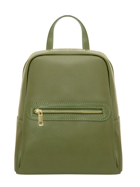 LESAC GELSO Lederrucksack Olive - Damentaschen